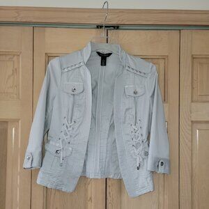 WHBM Light Gray Jacket Size 2